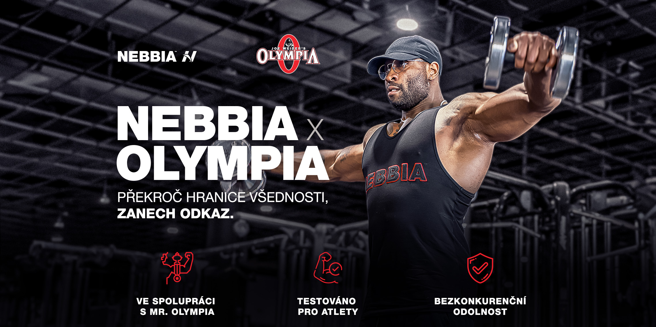 NEBBIA Fitness a bodybuilding oblečení pro muže Nová pánská kolekce NEBBIA x OLYMPIA