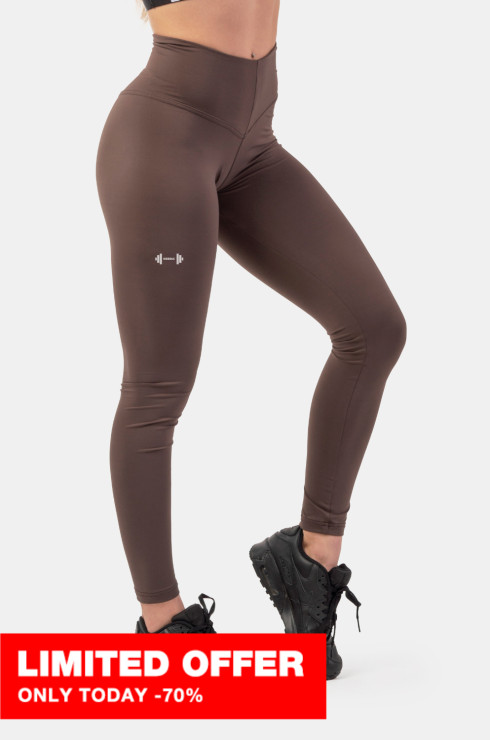black python high-waisted leggings with push-ups by Nebbia Fitness;