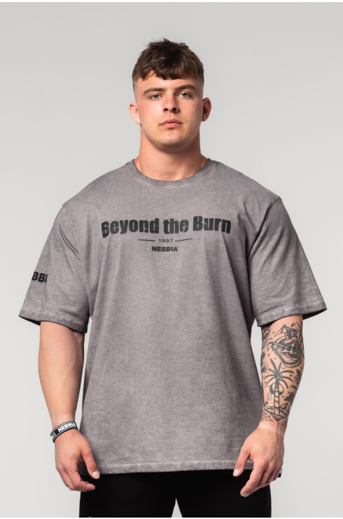 Washed-off Heavyweight camiseta de algodón oversized GRIND 370