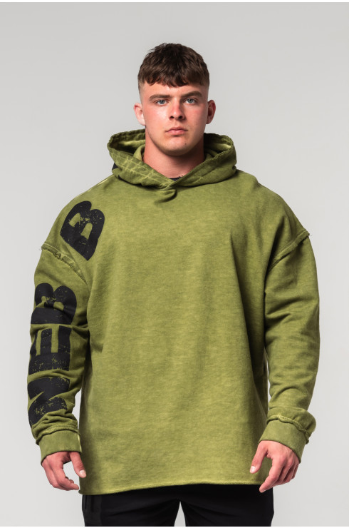 Washed-off Oversized Pullover Hoodie NO BS