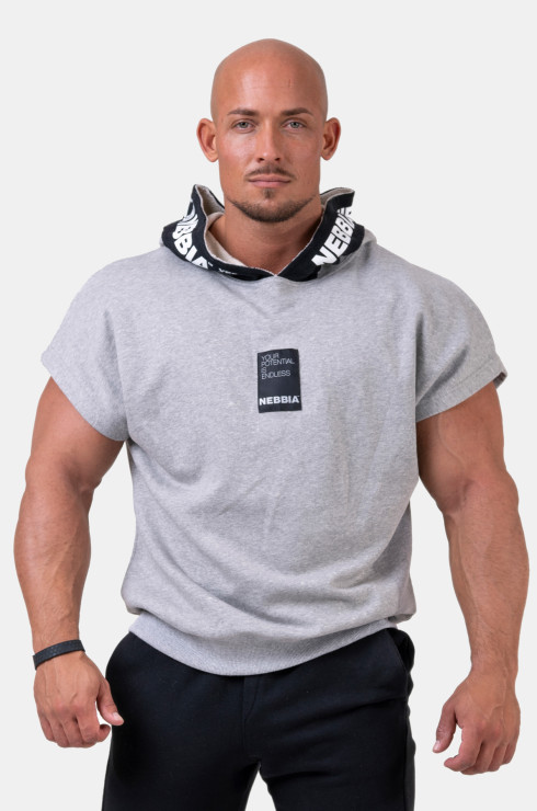 NO LIMITS Rag top with a hoodie Light Grey
