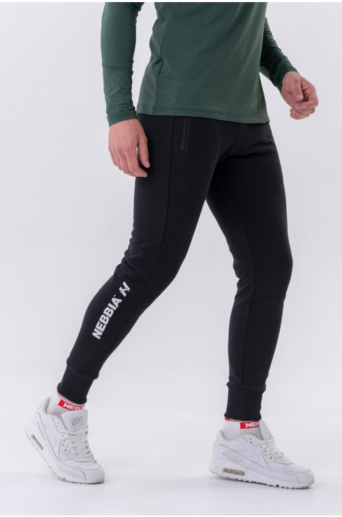 Slim Jogginghosen mit Reißverschlusstaschen “Re-gain” 320 Black