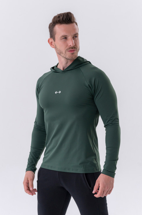 Long-sleeve T-shirt with a hoodie