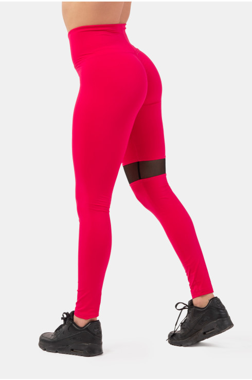Legíny Sporty s vysokým pasem a kapsou na boku 404 Pink
