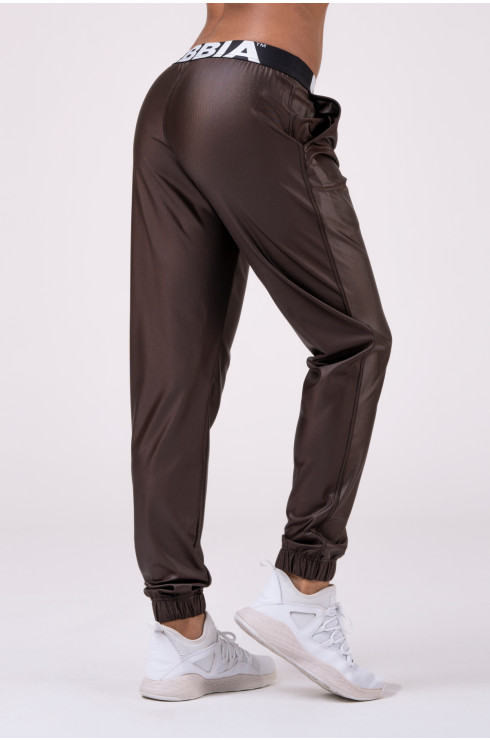 Sports Drop Crotch pants brown 529