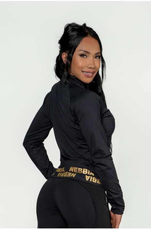 NEBBIA Damen-Sweatshirt mit Reißverschluss INTENSE Warm-Up 833 Gold