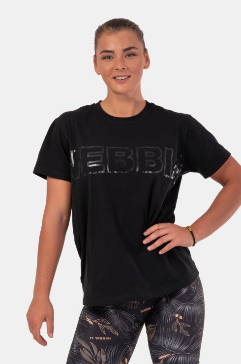 Invisible Logo NEBBIA T-shirt Black