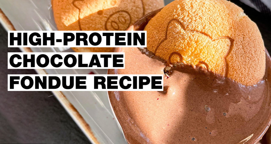 Try out this protein chocolate fondue and feed your muscles!