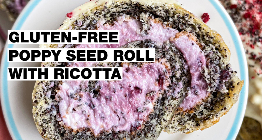 Baking for coeliacs: Gluten-free poppy seed roll with ricotta