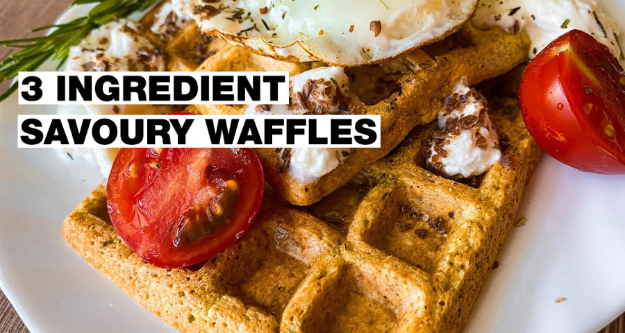 Make savoury waffles using only 3 ingredients