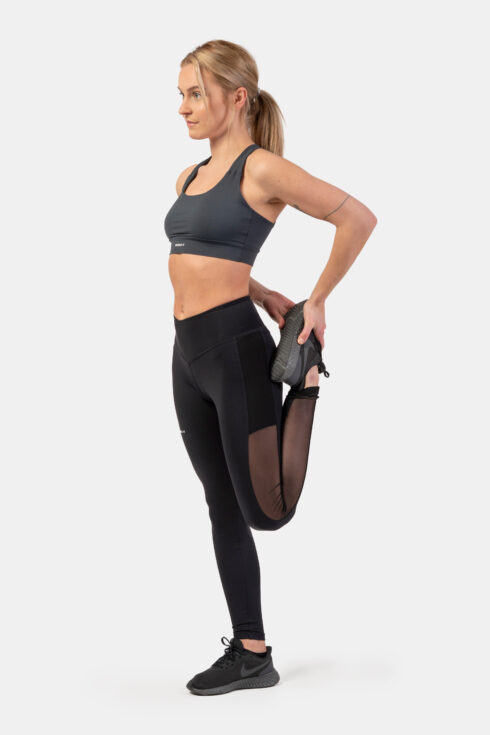 Black Mesh Design Leggings “Breathe” 401 - Image 4
