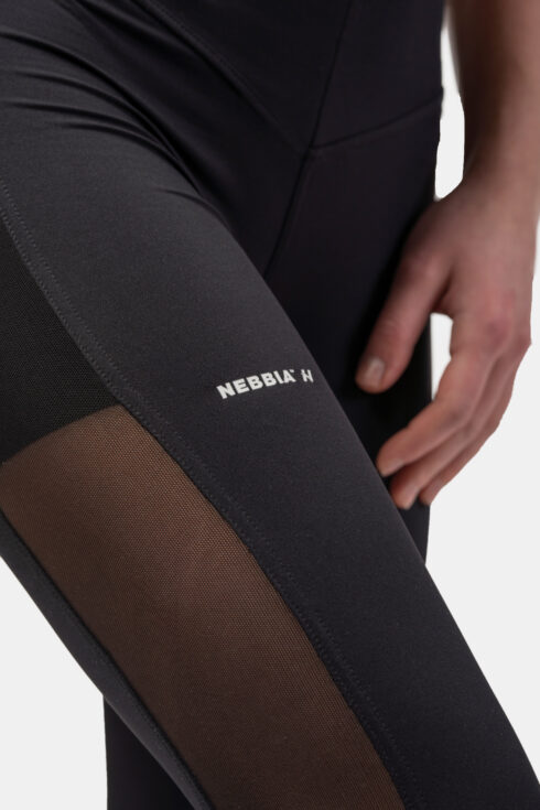 Black Mesh Design Leggings “Breathe” 401 - Image 6