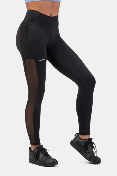 Black Mesh Design Leggings “Breathe” 401