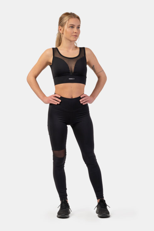 Schwarzer Sport-BH „Breathe“ mit Mesh 412 – Bild 3
