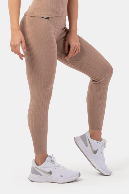 Organic Cotton Ribbed High-Waist Leggings 405 - immagine 7