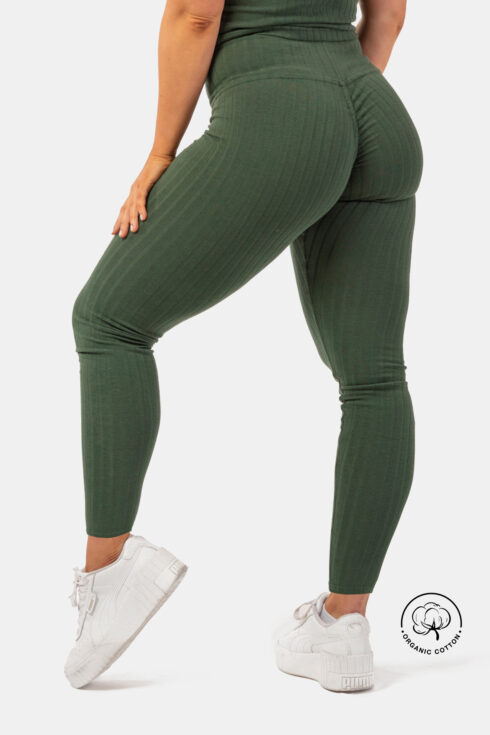 Organic Cotton Ribbed High-Waist Leggings 405