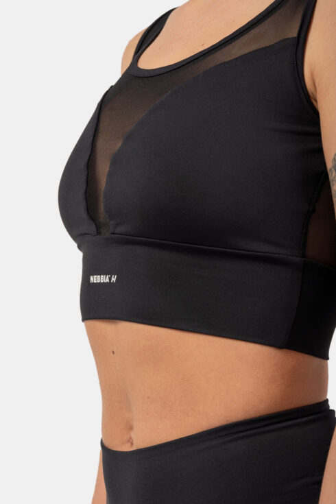 Schwarzer Sport-BH „Breathe“ mit Mesh 412 – Bild 5