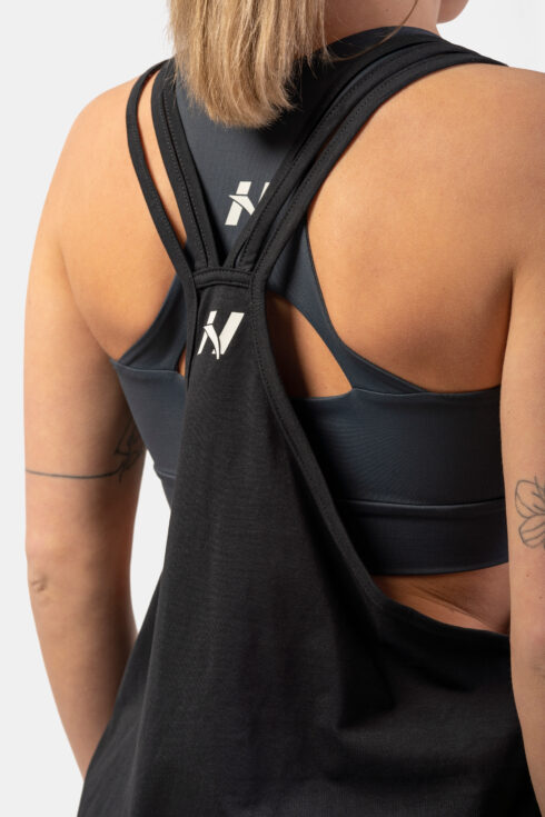 Sleeveless Loose Cross Back Tank Top "Feeling Good" 419 - Image 5