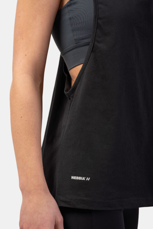Sleeveless Loose Cross Back Tank Top "Feeling Good" 419 - Image 6