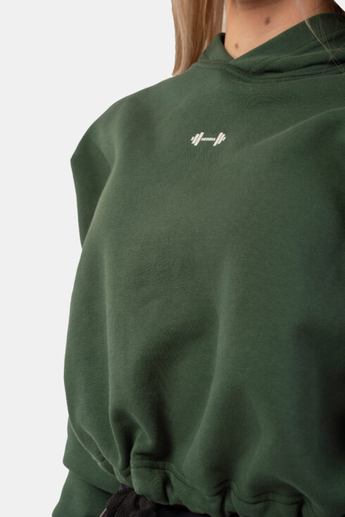 Volná crop mikina s kapucí Iconic 421 - Image 14
