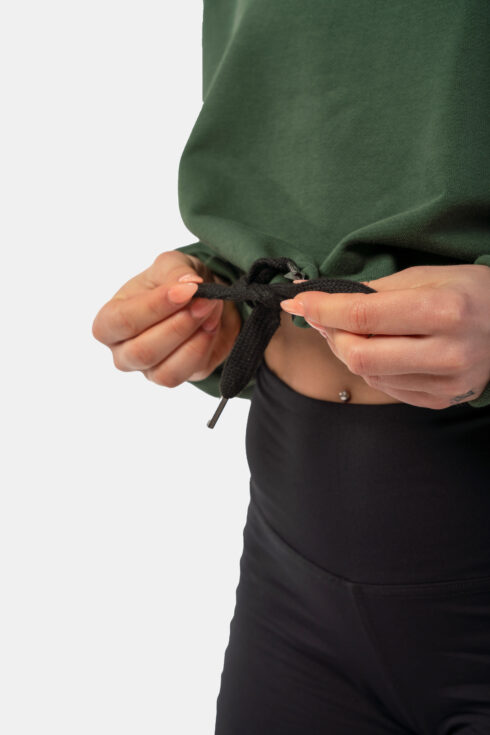 Volná crop mikina s kapucí Iconic 421 - Image 13