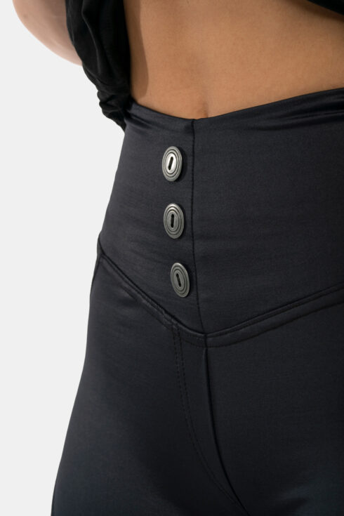 High Waist Glossy Look Bubble Butt Pants 586 - Image 7