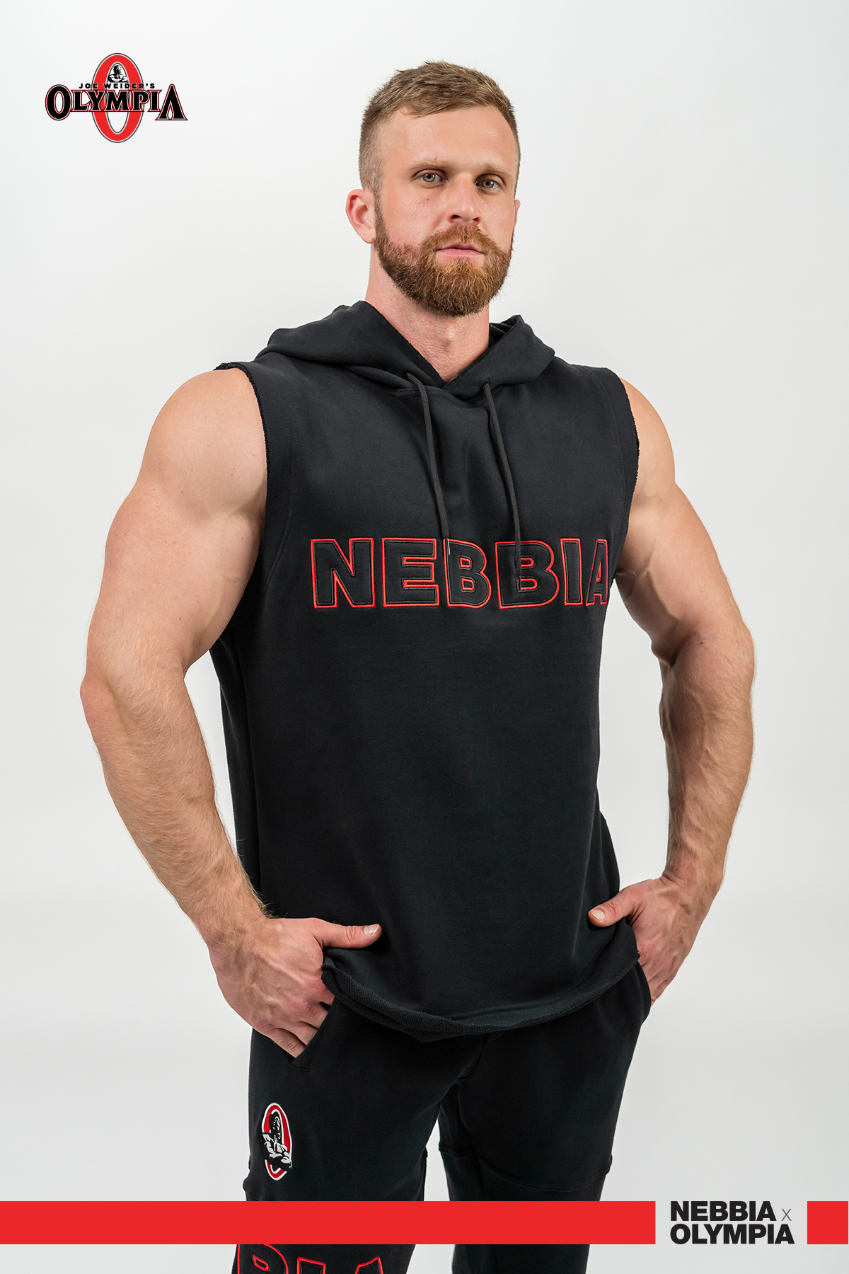 Sleeveless Hoodie Sweatshirt IRON BEAST 710 - NEBBIA