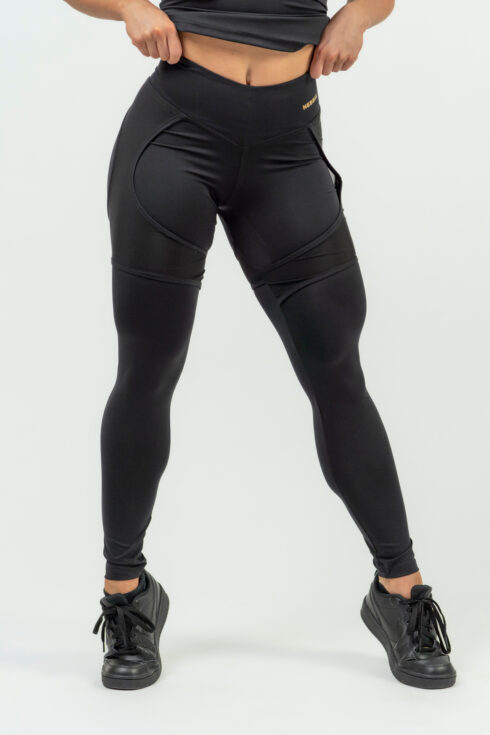 NEBBIA Women's High Waist Leggings INTENSE Mesh 838 Gold - Image 2
