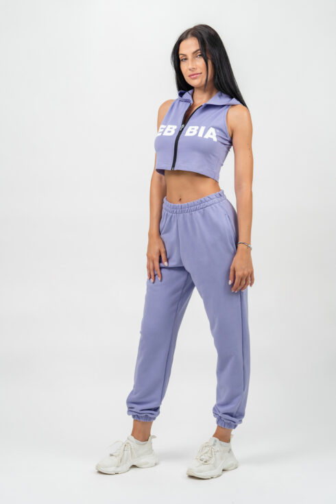 Felpa senza maniche con cappuccio e zip MUSCLE MOMMY 258 - immagine 3