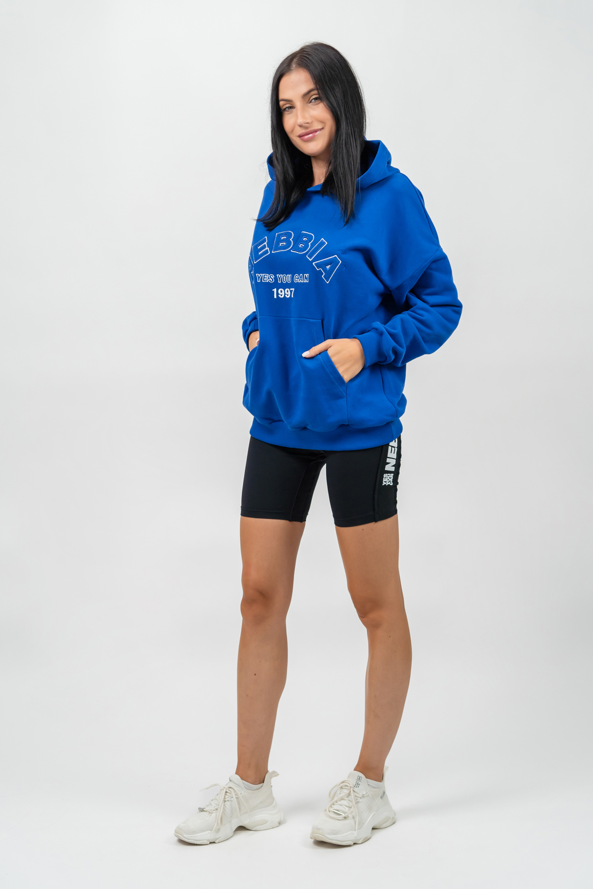 Branded Oversized Hoodie GYM RAT Blue 256 - Image 3