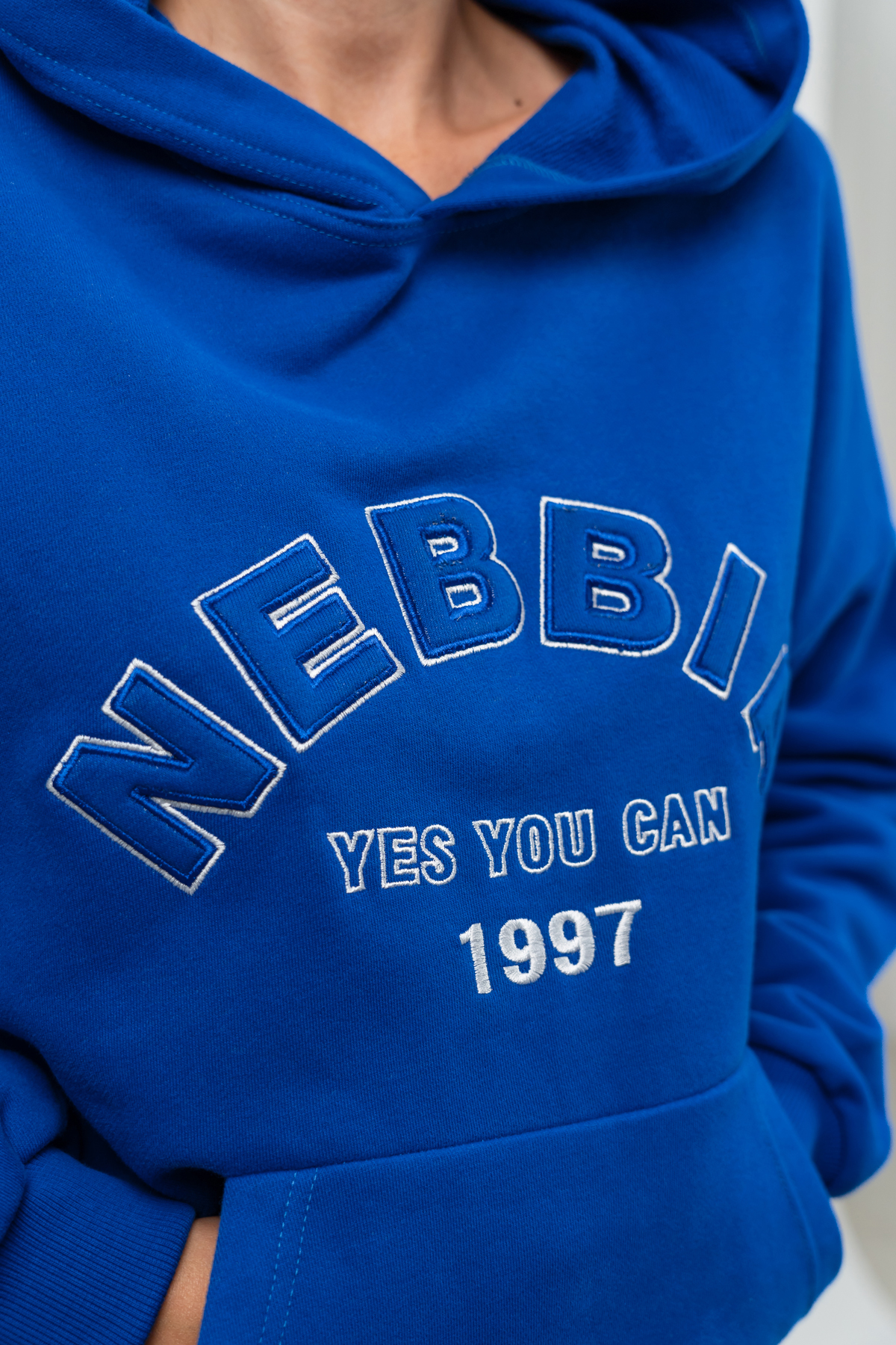 Branded Oversized Hoodie GYM RAT Blue 256 - Image 4