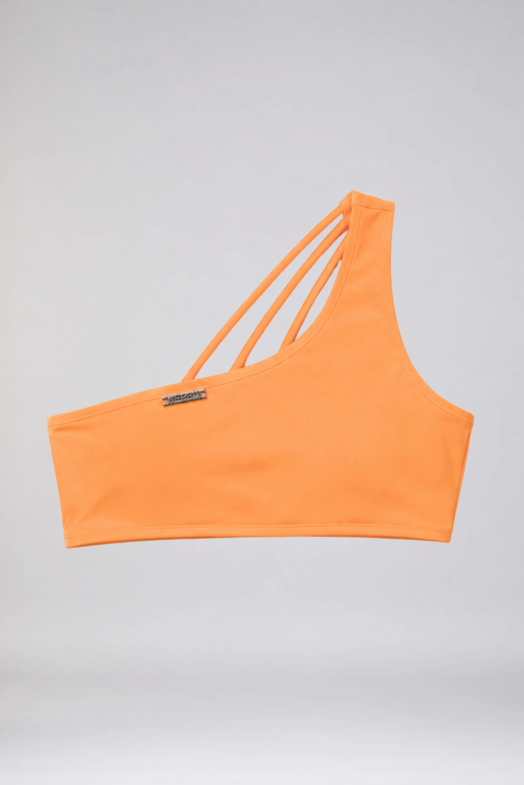 Orangefarbenes Bandeau-Bikini-Top einschultrig orange 449