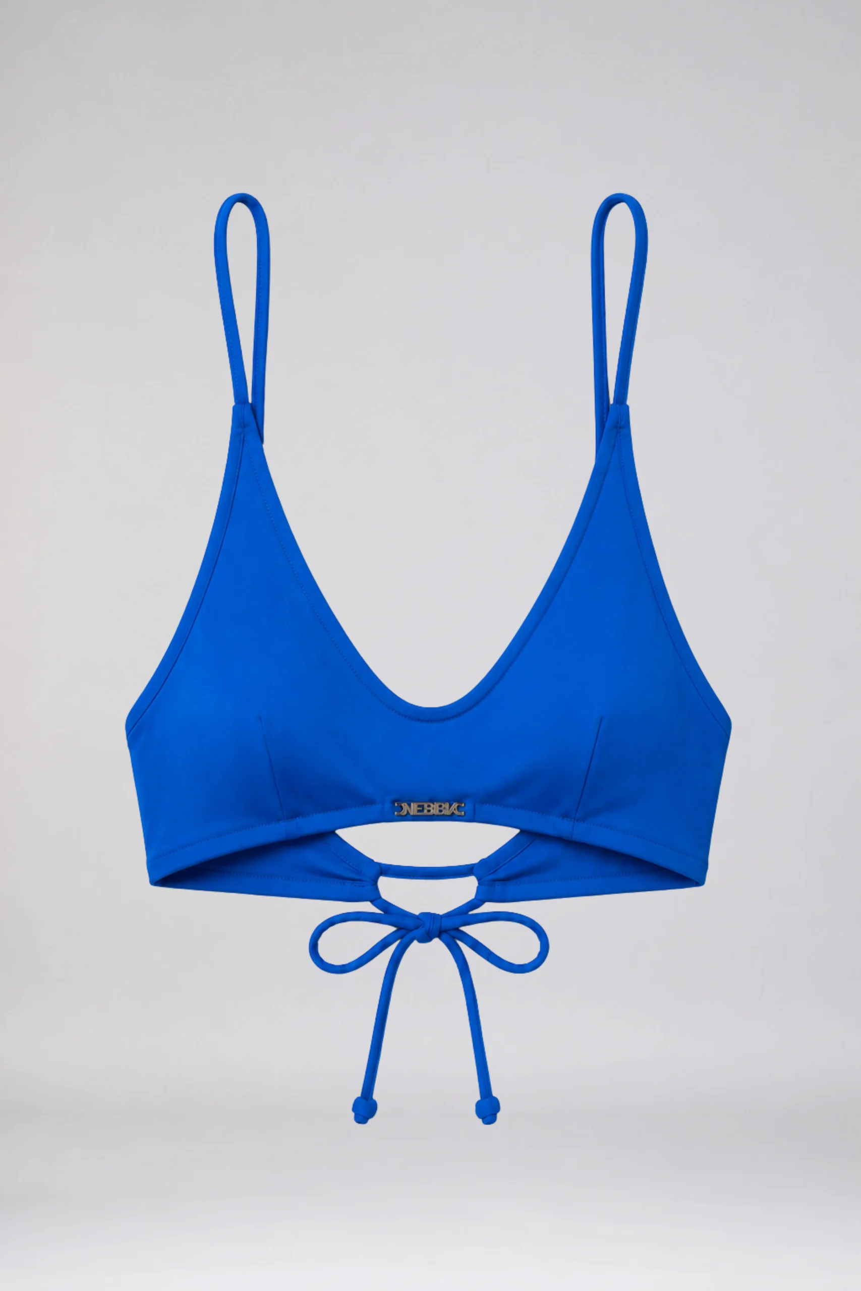 Triangel-Bralette-Bikini-Top mit Polsterung blau 457