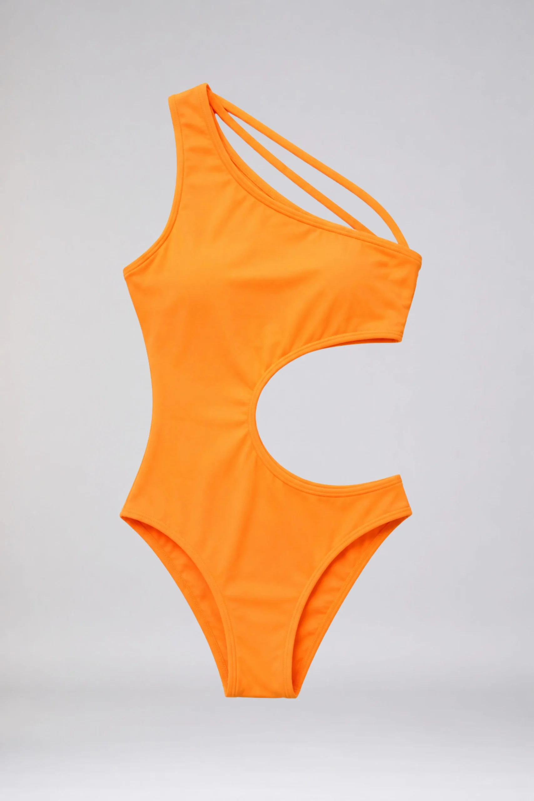 One Shoulder Asymmetrical Monokini (Orange Neon) 458 arancione