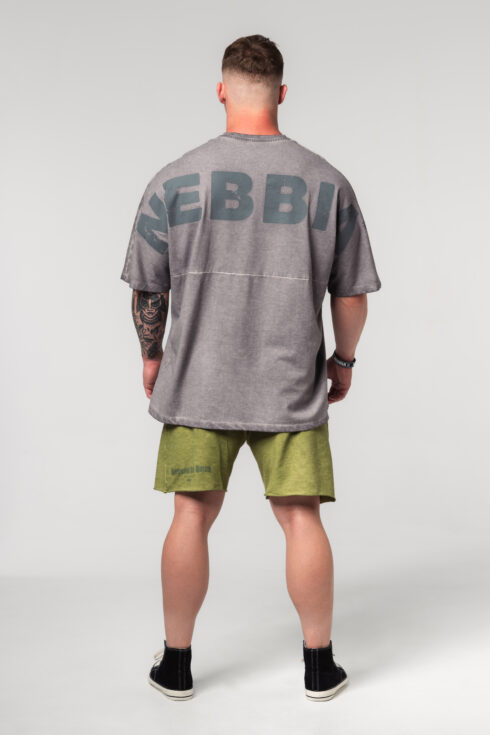 Washed-off Oversized Heavyweight Cotton T-shirt NO SHORTCUTS 369 - Image 8