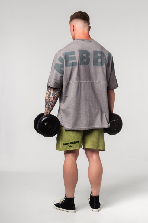 Washed-off Oversized Heavyweight Cotton T-shirt NO SHORTCUTS 369 - Image 2