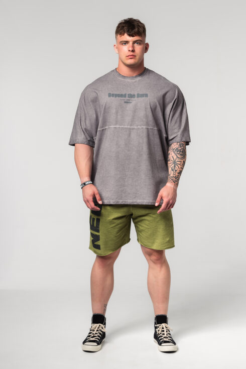 Washed-off Oversized Heavyweight Cotton T-shirt NO SHORTCUTS 369 - Image 3