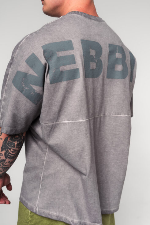 Washed-off Oversized Heavyweight Cotton T-shirt NO SHORTCUTS 369 - Image 5