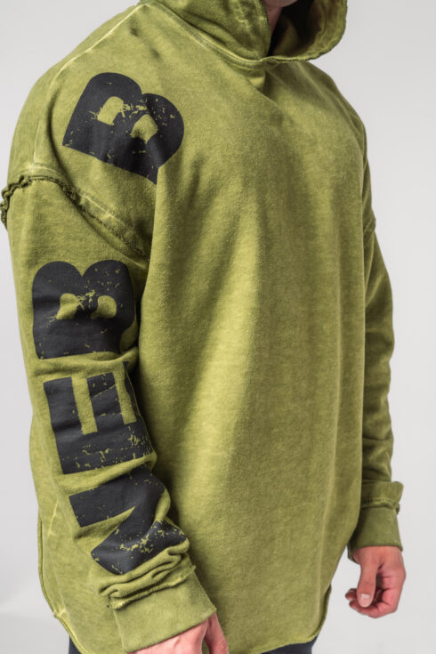 Washed-off Oversized Pullover Hoodie NO BS 371 - immagine 5