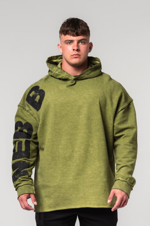 Washed-off Oversized Pullover Hoodie NO BS 371