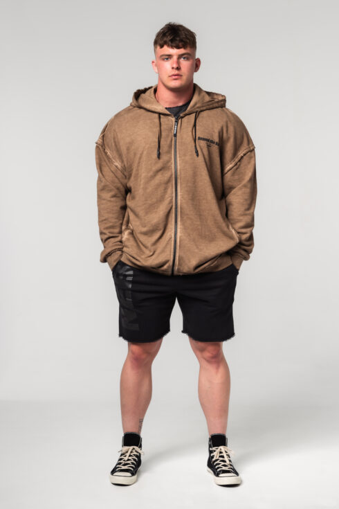 Washed-off Zip Up Hoodie GYM BRO 362 - Image 2