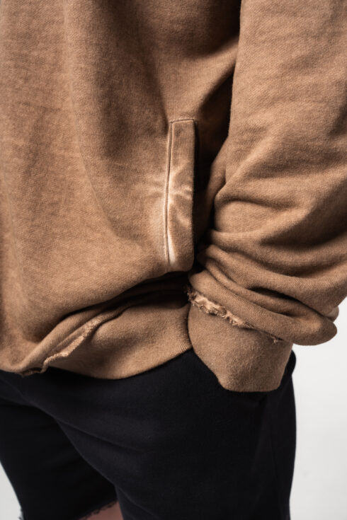 Washed-off Zip Up Hoodie GYM BRO 362 - Image 4