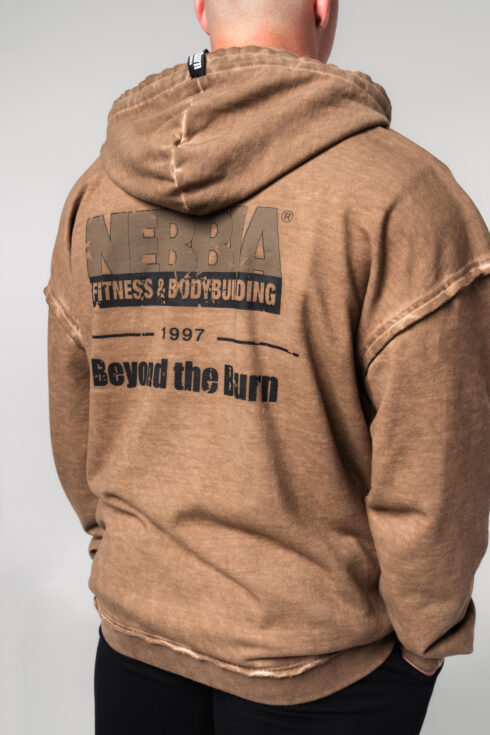 Washed-off Zip Up Hoodie GYM BRO 362 - Image 5