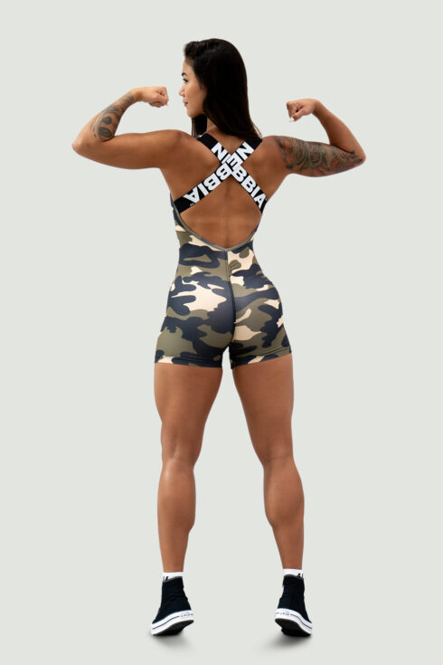 One-Piece Workout Bodysuit 5″ GYM RAT Camo 512 - Image 6