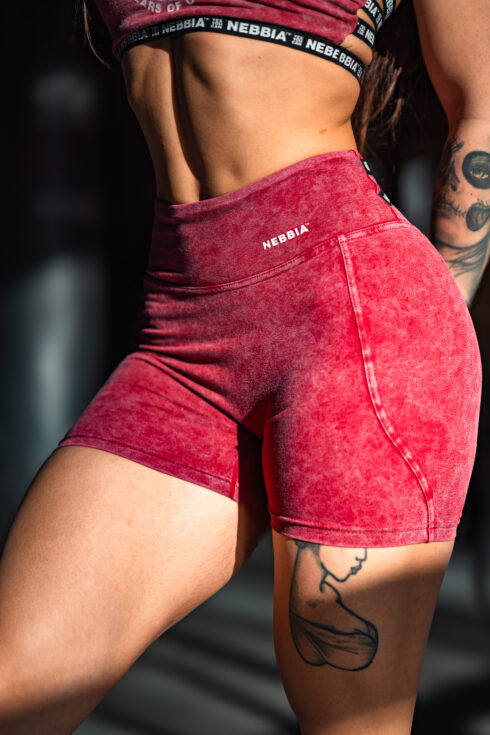Washed High Waisted Leggings Shorts HERITAGE 780 - Image 3