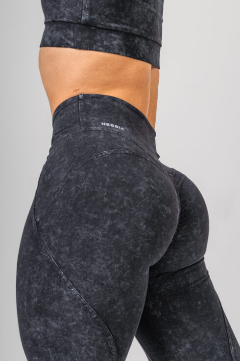 Washed fitness legíny s vysokým pásom GYM WARRIOR 776 - Image 3