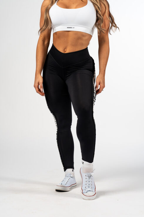High Waisted Side Stripe Leggings ICONIC 209 - Image 3