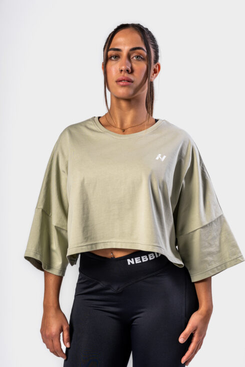Oversized crop tričko JUST FLOW 431