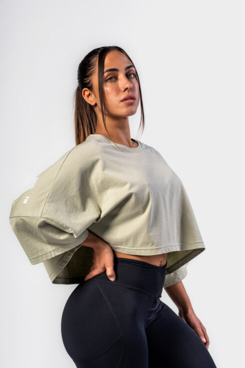 Oversized crop tričko JUST FLOW 431 - Image 2