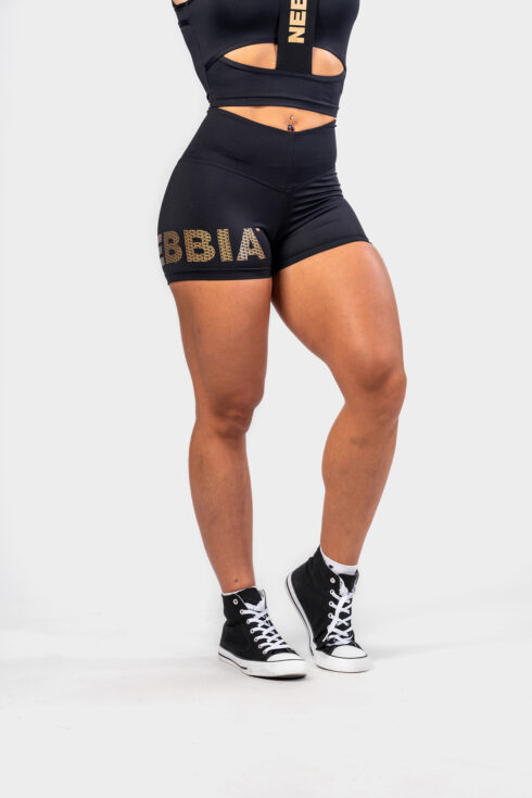 Gold NEBBIA print shorts 828 - Image 3